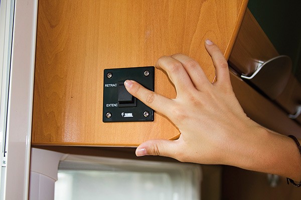 FIAMMA F45eagle auvent (motorisé) Camping-car - longueur 350 boîtier blanc, Couleur du tissu Royal Grey